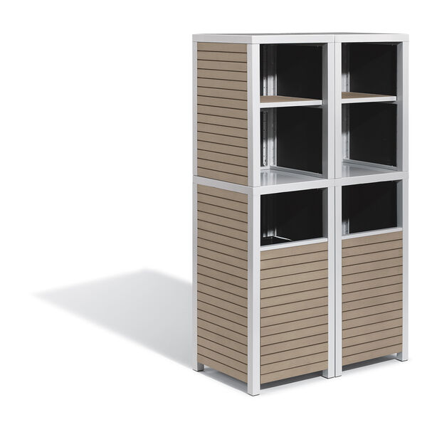 Travira 4-Piece Modular Valet Receptacle Bases with Hutch Set, image 1