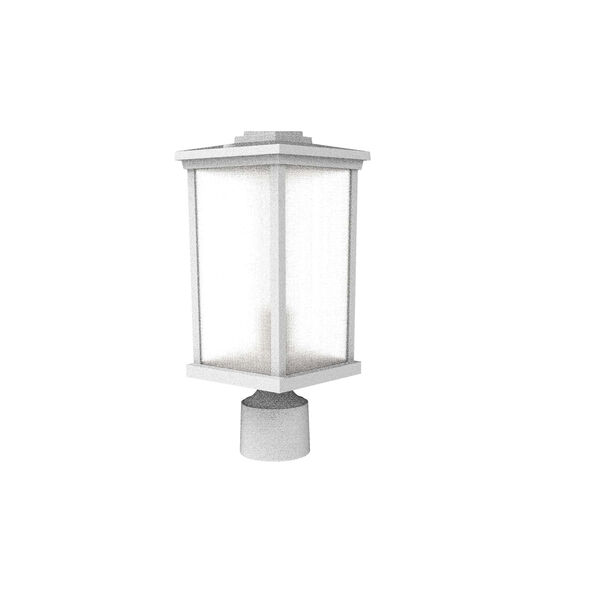 Textured White One-Light Outdoor Post Mount, image 1