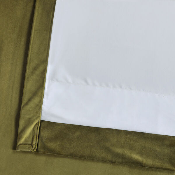 Green 120 x 50 In. Plush Velvet Curtain Single Panel, image 11