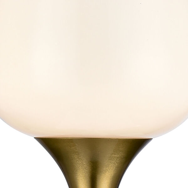 Finch Lane Satin Gold and White One-Light Table Lamp, image 3