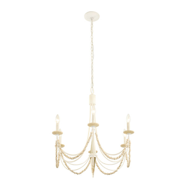 Brentwood Country White Six-Light Chandelier, image 5