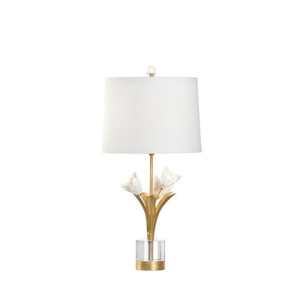 Gold One-Light Small Tulip Table Lamp, image 1