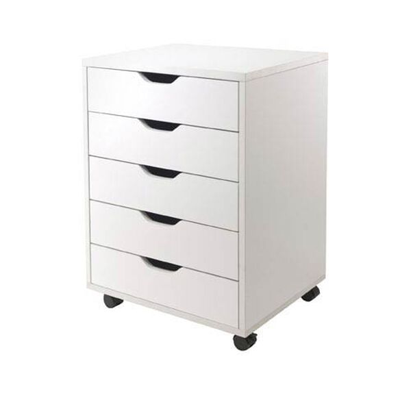 Halifax Cabinet for Closet / Office, Five Drawers, White, image 1