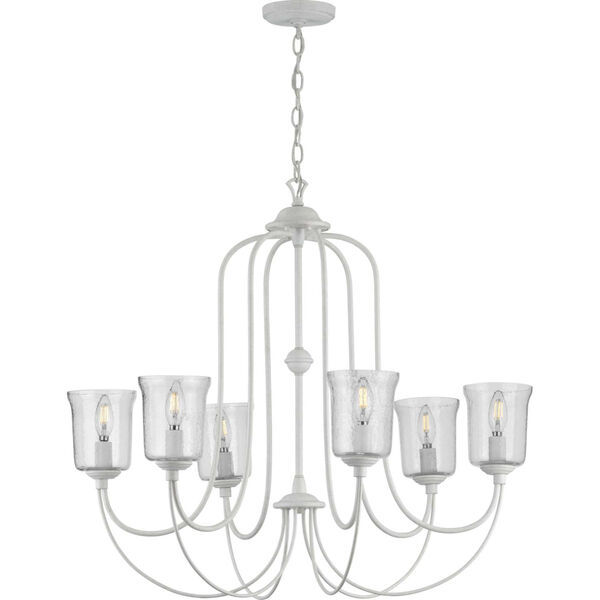 Bowman Cottage White 32-Inch Six-Light Chandelier, image 5