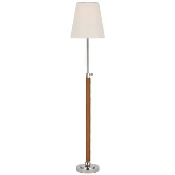 Bryant Polished Nickel and Natural One-Light Table Lamp with Linen Shade by Thomas O'Brien, image 1
