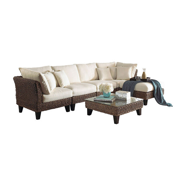 Sanibel Champagne Six-Piece Sectional Set with Cushion, image 1