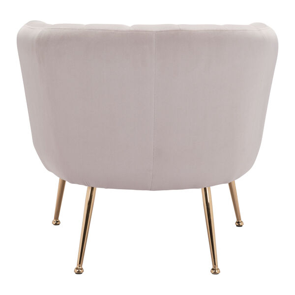 Deco Beige and Gold Accent Chair, image 5