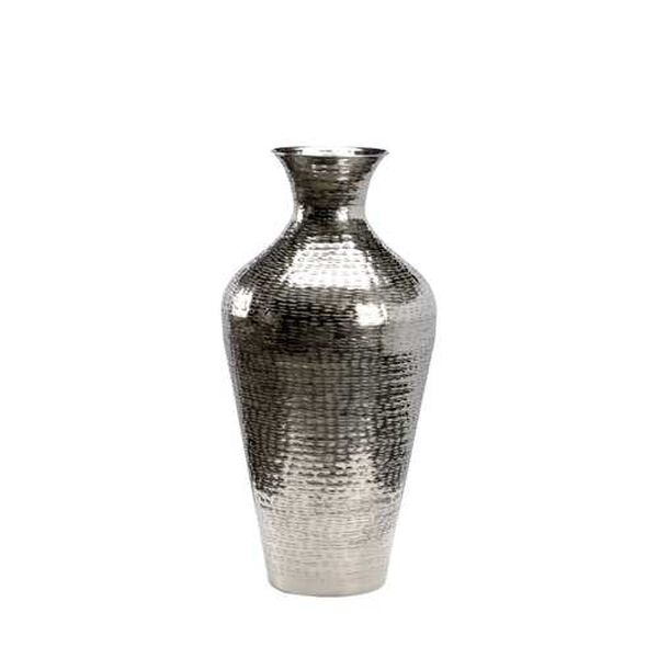 Henkley Polished Nickel Tall Vase, image 1