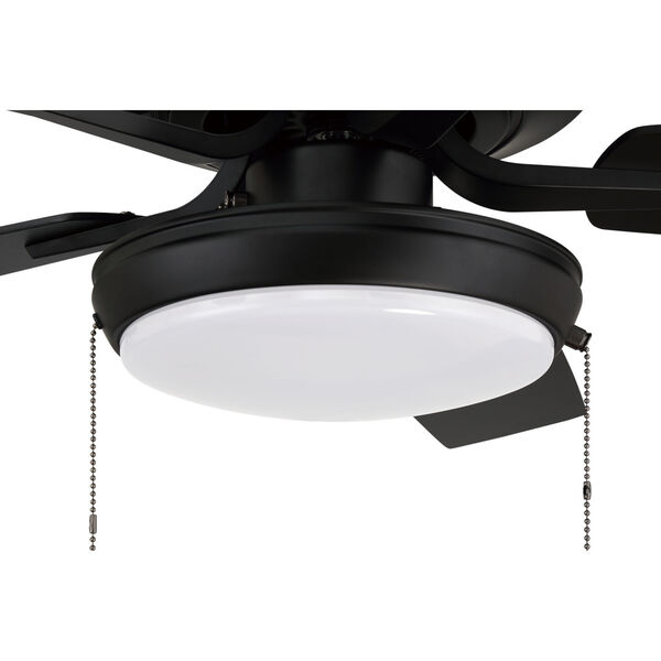 Pro Plus Flat Black 52-Inch LED Ceiling Fan with Frost Acrylic Pan Shade, image 7