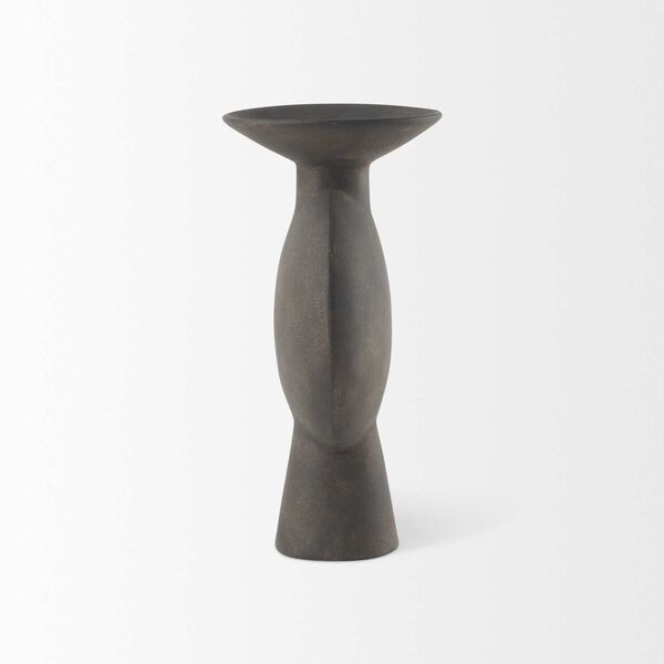 Kaz Earthy Brown Seven-Inch Ceramic Vase, image 3