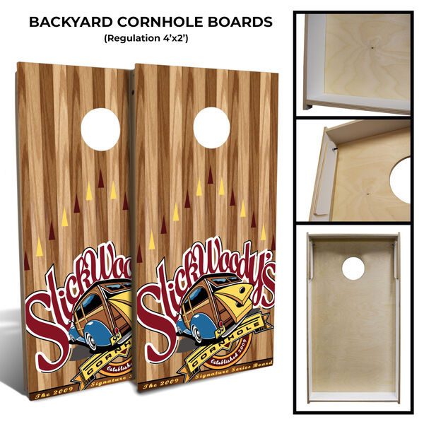 Signature SW Cornhole Board Set with 8 Bags, image 2