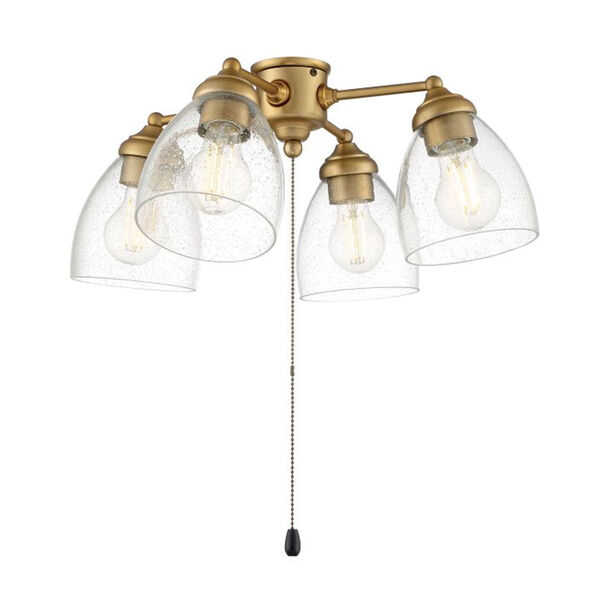 Satin Brass 20-Inch Four-Light LED Fan Light Kit, image 2