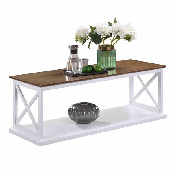 Coventry Driftwood White Coffee Table with Shelf, image 4