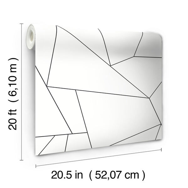 Fractured Prism Black Peel and Stick Wallpaper, image 3