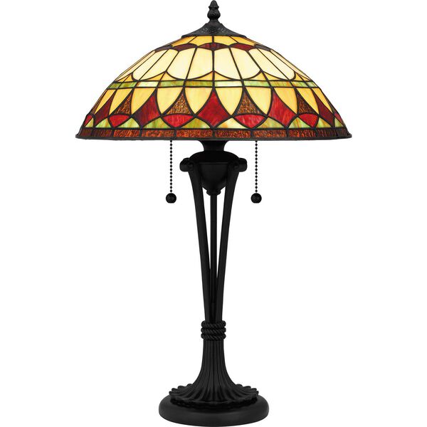 Sevilla Matte Black Two-Light Table Lamp, image 1
