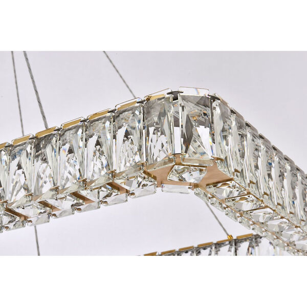 Monroe Gold 42-Inch Integrated LED Rectangle Pendant, image 6