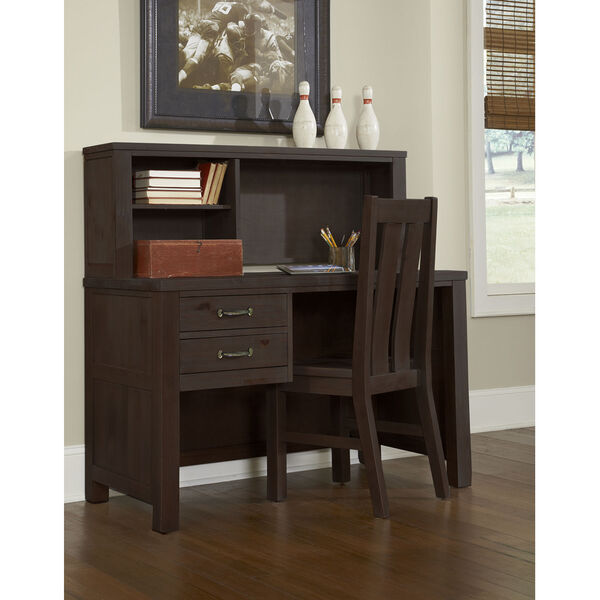 Highlands Espresso Desk With Hutch And Chair, image 1