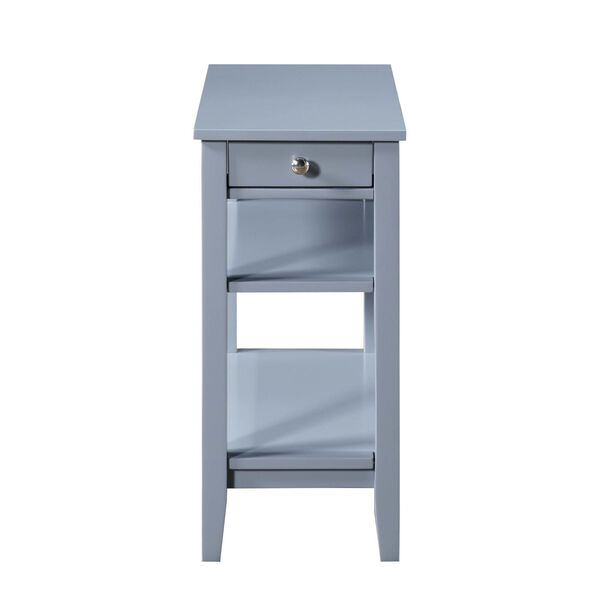 American Heritage Gray End Table With Drawer, image 5