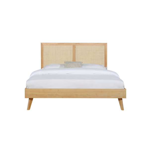Ivy Natural Queen Bed Frame with Headboard, image 1
