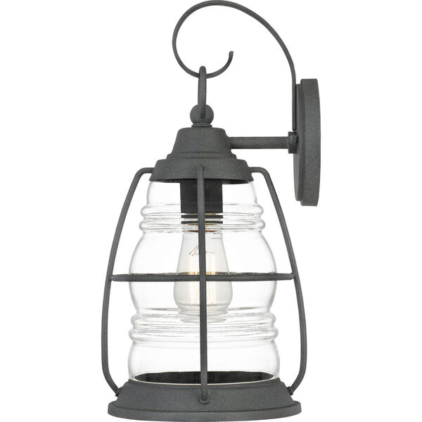Admiral Mottled Black 16-Inch One-Light Outdoor Lantern with Clear Glass, image 3