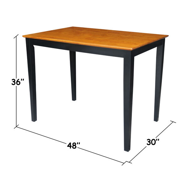 Black And Cherry 48 x 36-Inch Solid Wood Counter Height Table, image 2
