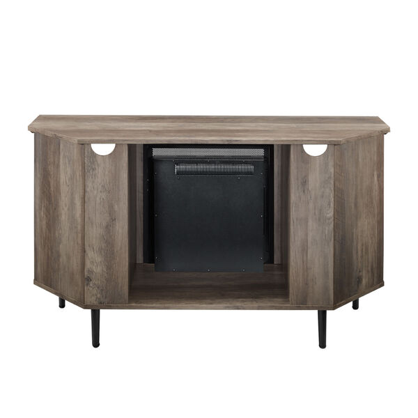Clyde Gray and Black Fireplace Console, image 2