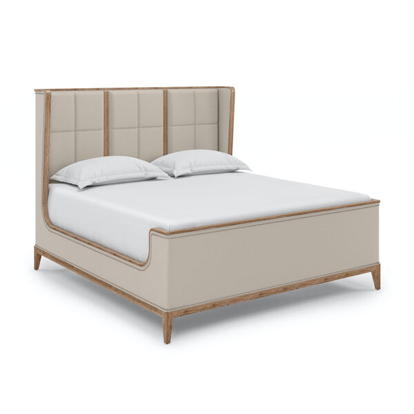 Passage Natural Oak Upholstered Bed, image 1