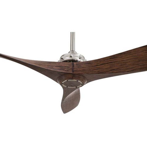 Aviation 60-Inch Ceiling Fan in Brushed Nickel with Three Medium Maple Blades, image 4