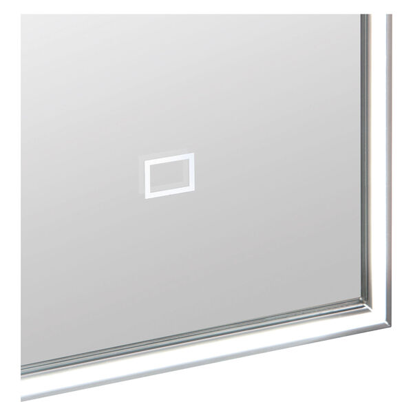 39-Inch x 27.5-Inch LED Mirror with Stainless Steel Frame, image 3