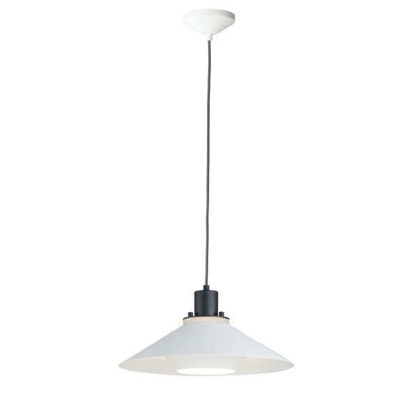Oslo Black and White One-Light 8-Inch Pendant, image 1