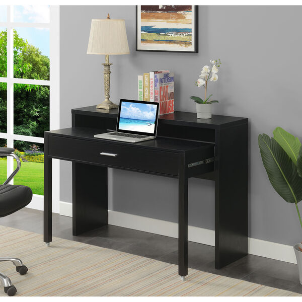 Newport JB Black Sliding Desk with Drawer and Riser, image 2