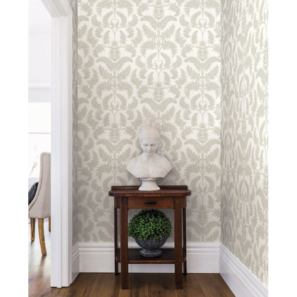 Damask Resource Library Beige 27 In. x 27 Ft. Royal Fern Wallpaper, image 1