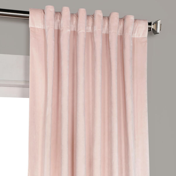 Pink 96 x 50 In. Plush Velvet Curtain Single Panel, image 9