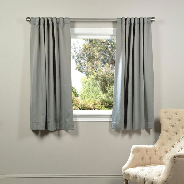 Gray 63 x 50-Inch Blackout Curtain Panel Pair, image 1