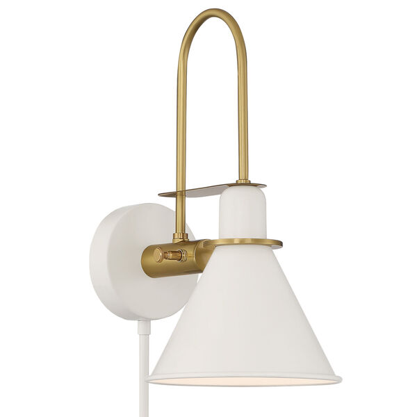 Medford White One-Light Wall Sconce, image 1