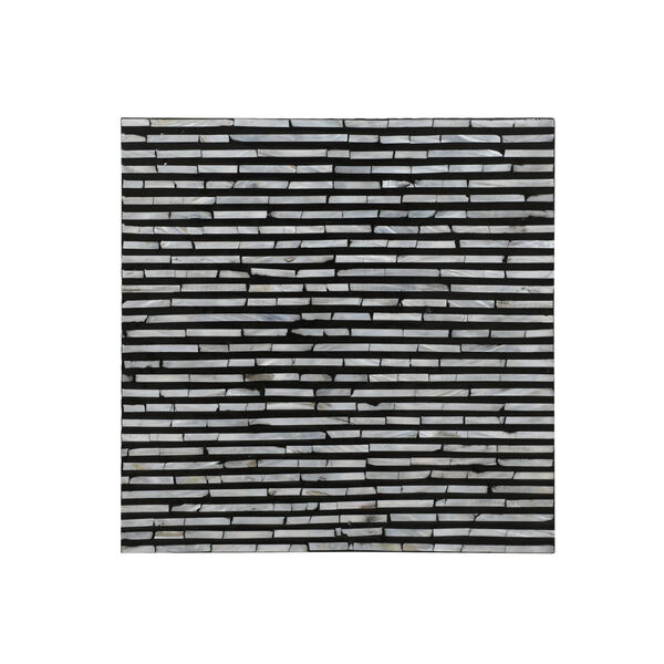 Pippit Black Capiz Square Striped Accent Table, image 3