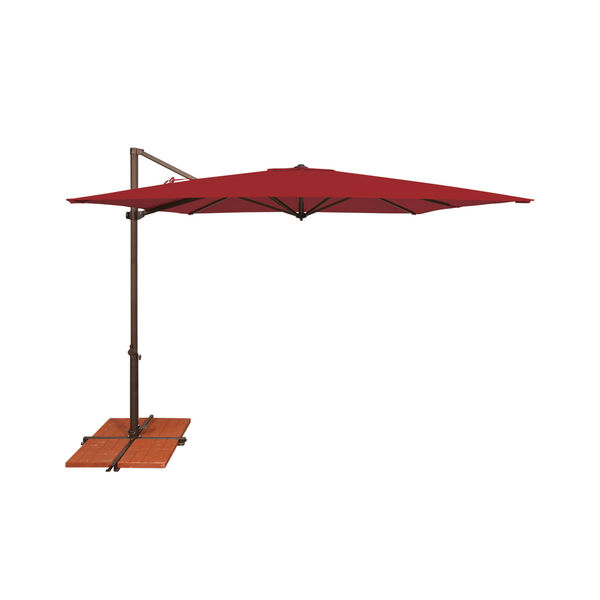 Skye Really Red and Bronze Cantilever Umbrella, image 1