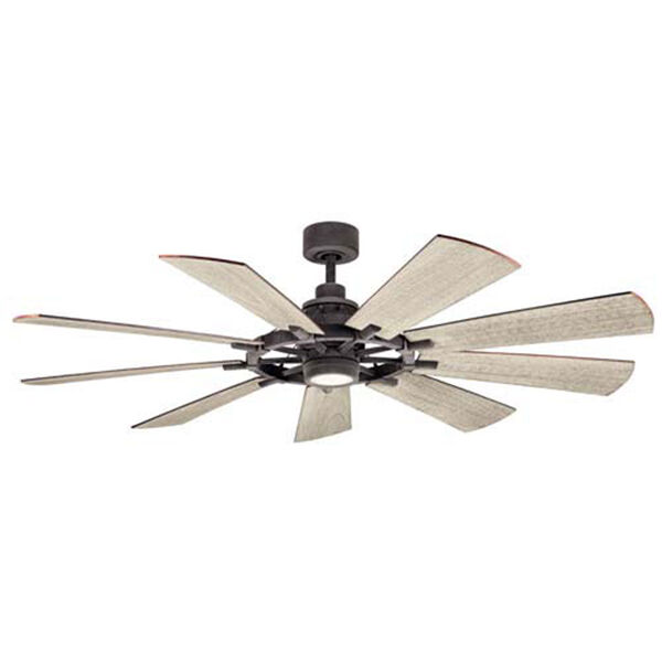 Hammersmith Weathered Zinc and Weathered White 65-Inch LED Ceiling Fan, image 1