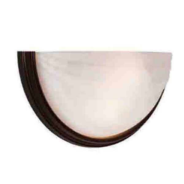 Crest Oil Rubbed Bronze 13-Inch Two-Light Wall Sconce with Alabaster Glass, image 1
