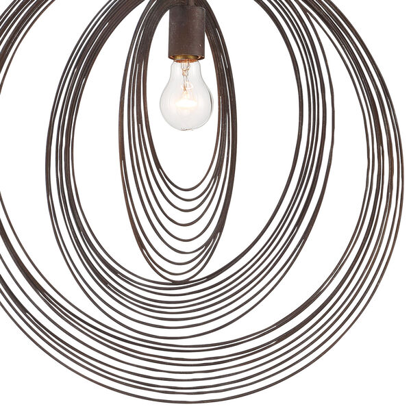 Doral Forged Bronze 20-Inch One-Light Pendant, image 6