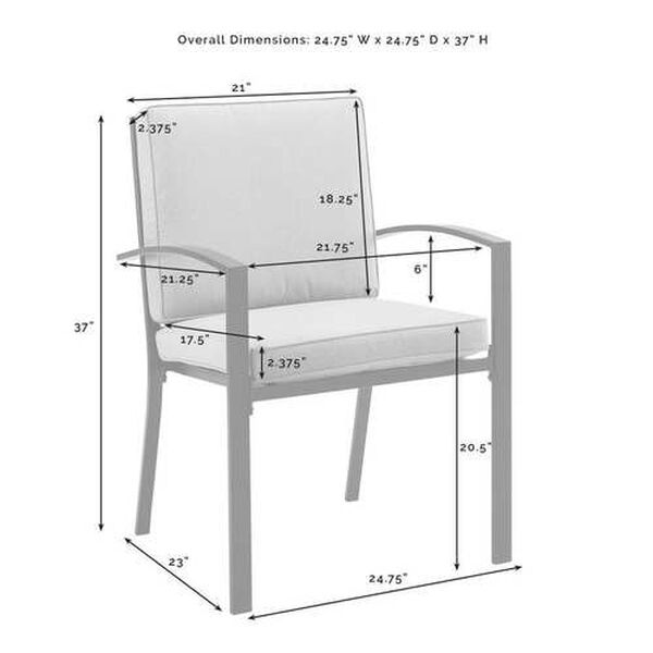 Kaplan Outdoor Metal Dining Chair Set , Set of Two, image 3