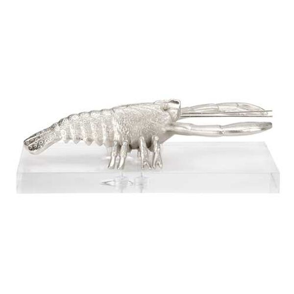 Thibault Brushed Nickel and Clear Lobster Figurine, image 2