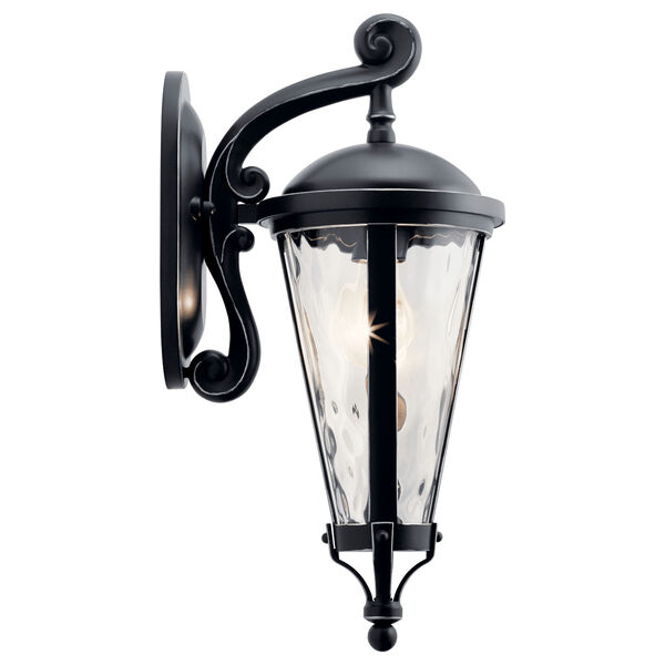 Cresleigh Black with Silver Seven-Inch One-Light Outdoor Wall Sconce, image 2