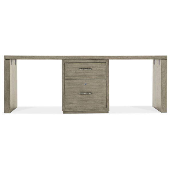 Linville Falls Smoked Gray 84-Inch Desk with One Centered File, image 4