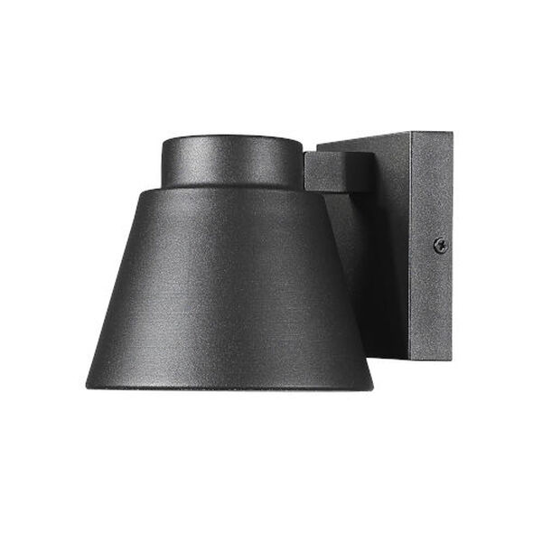 Asher Black One-Light Outdoor Wall Sconce, image 1
