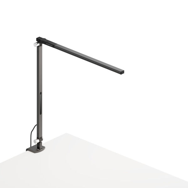 Z-Bar Metallic Black Warm Light LED Solo Mini Desk Lamp with One-Piece Desk Clamp, image 1
