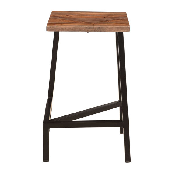 Hill Crest Brown and Black 24-Inch Counter Height Bar Stool, Set of 2, image 2
