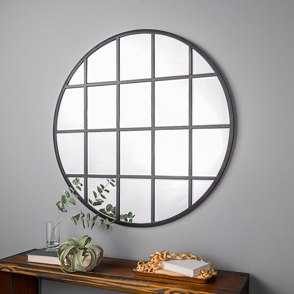 40-Inch Round Beveled Window Mirror, image 1