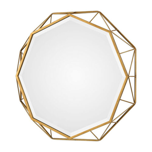Mekhi Antiqued Gold Mirror, image 4