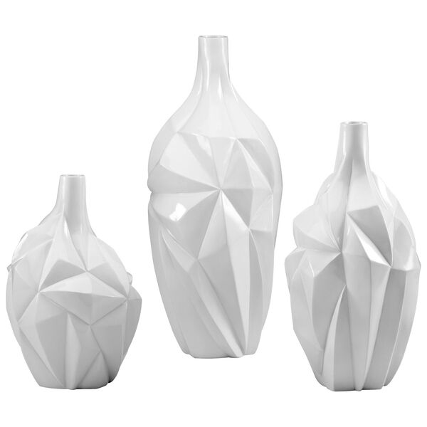 Glacier Gloss White Glaze Medium Vase, image 1